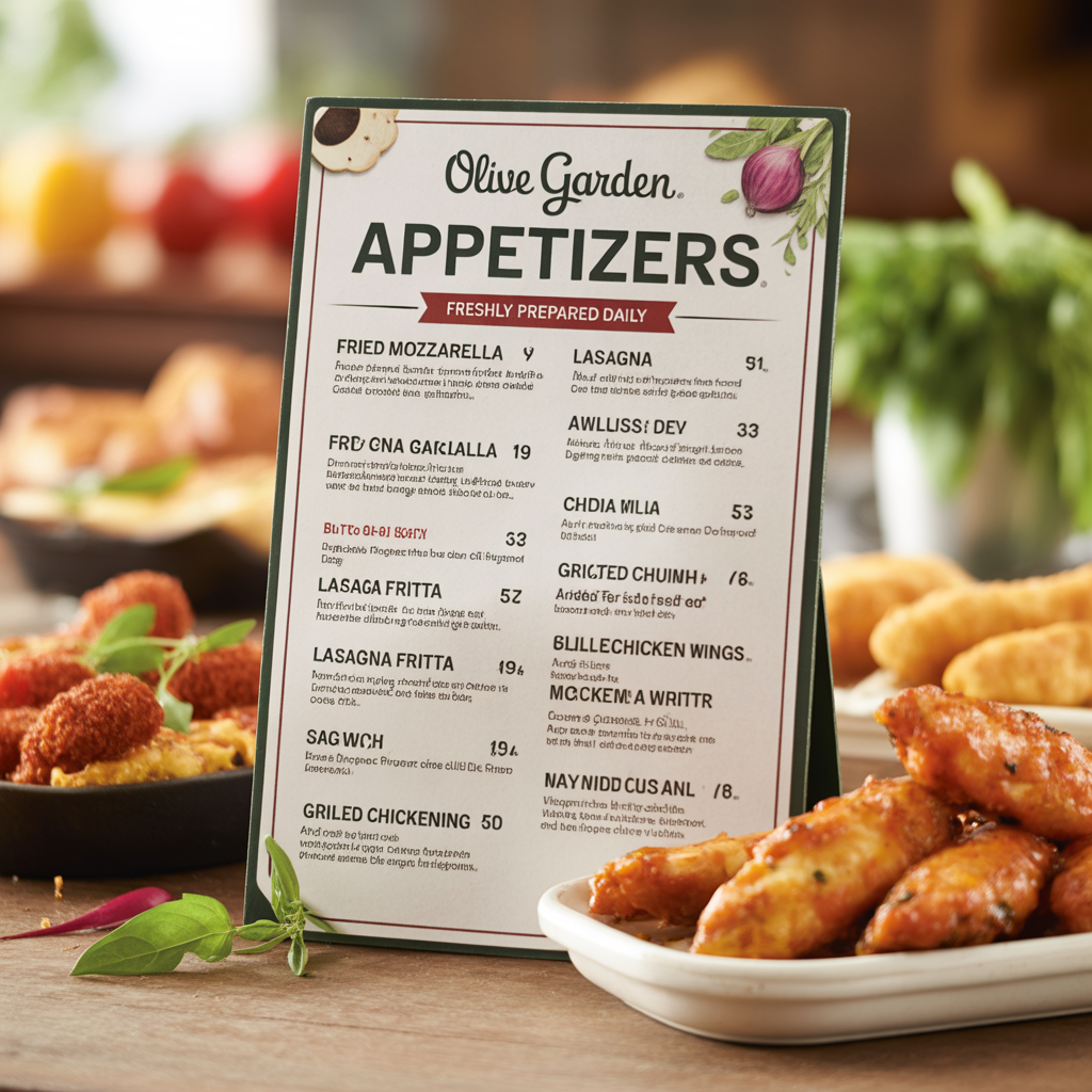 Appetizers Menu