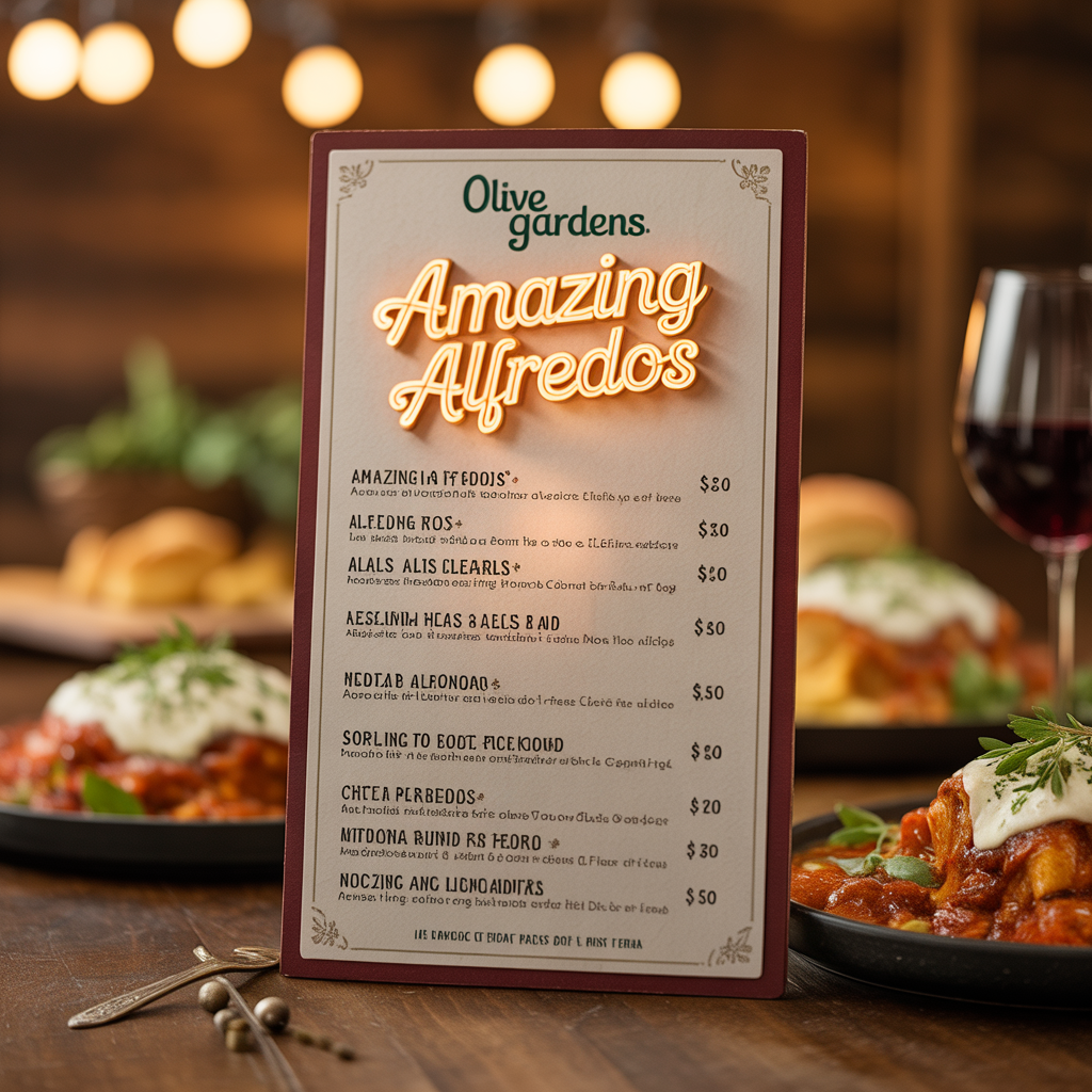 Alfredos Menu