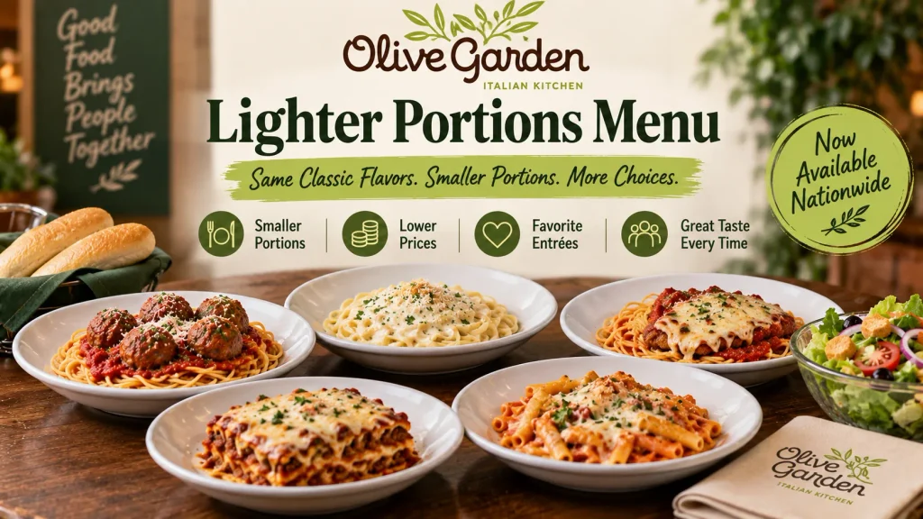 Olive Garden Lighter Portions Menu