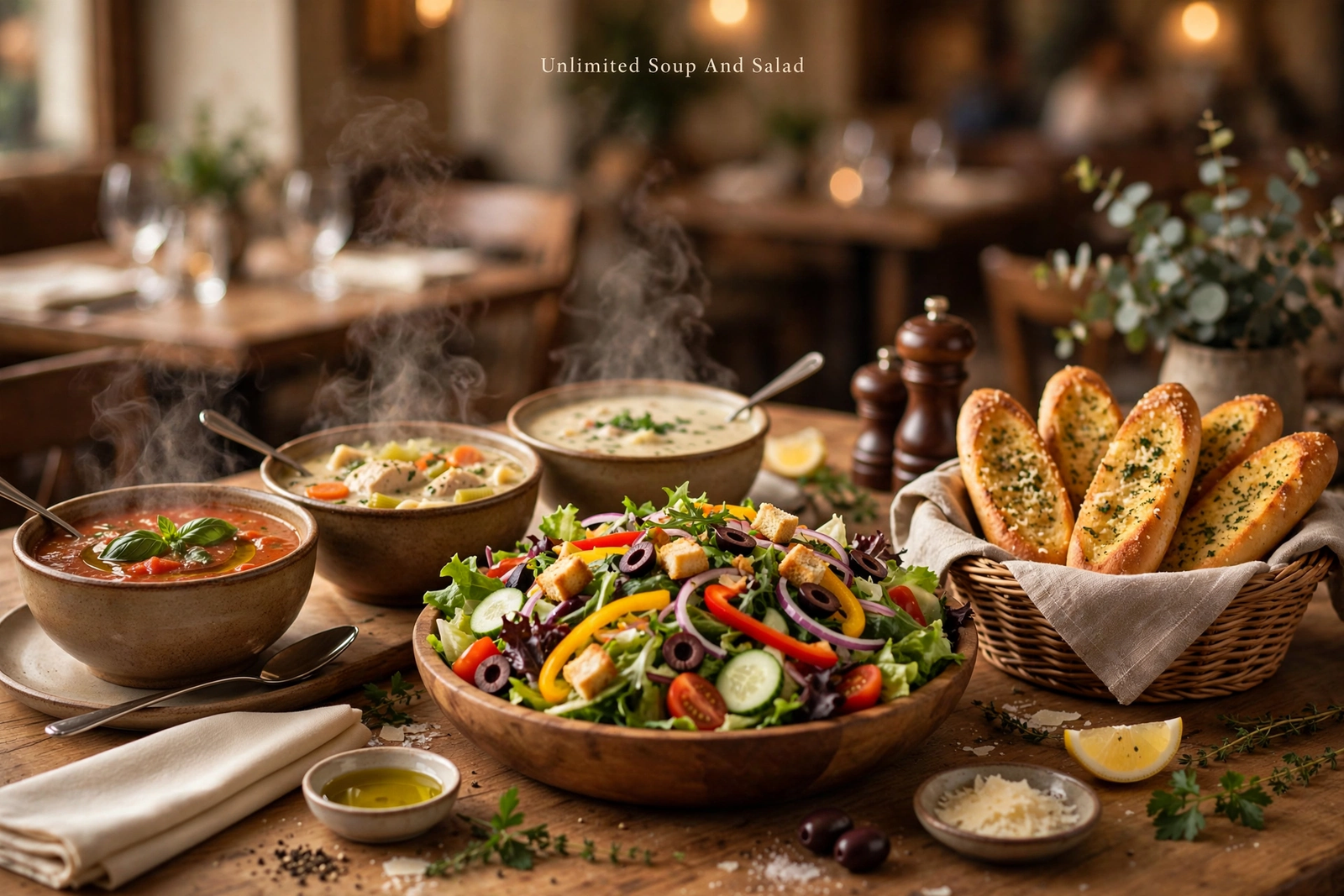 Olive Garden unlimited soup salad and breadsticks deal