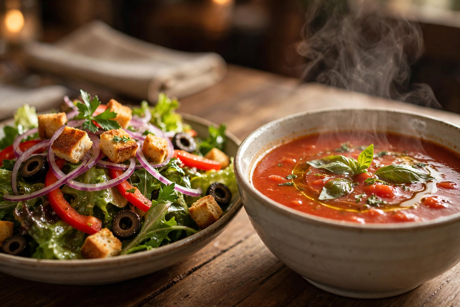 Olive Garden unlimited soup and salad